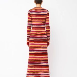 CHOLÈ Striped cashmere and wool-blend dress
